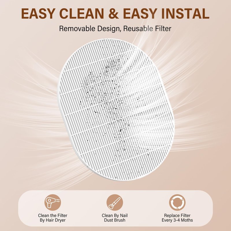 UKRANSA Nail Dust Collector – Professional Strong Suction Nail Vacuum Cleaner with Adjustable Speed, Quiet Operation, Washable Filter for Salon & Home Use