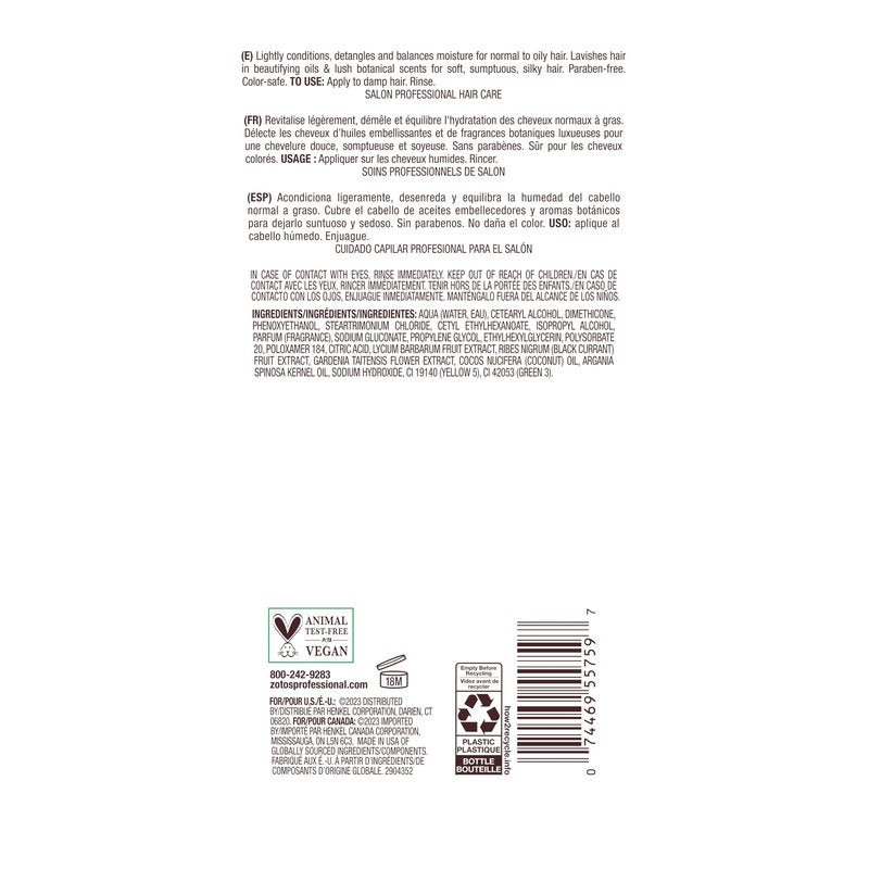 Bain de Terre Green Meadow Balancing Conditioner, Gentle Moisture Balance for Soft, Silky & Bouncy Hair with Argan & Monoi Oils, Paraben-free, Color-Safe, Vegan, 13.5 Fl Oz