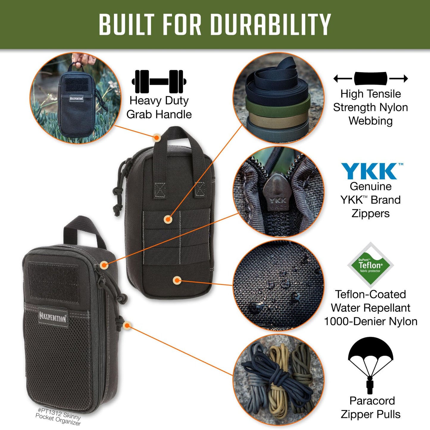 MAXPEDITION Skinny Pocket Organizer (Black)