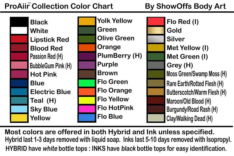 ProAiir Face and Body Painting Makeup - 4oz (120ml) Yellow