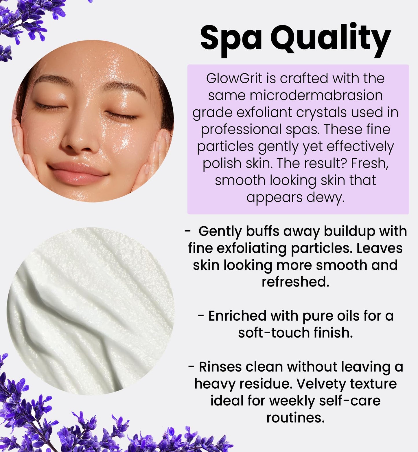 GlowGrit At-Home-Spa Microdermabrasion Cream Facial Scrub - Unisex Exfoliator for Dull Skin, Pores, Even Skintone, Beards and More