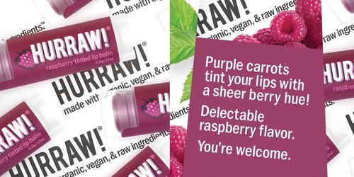 Hurraw! Raspberry Tinted Lip Balm, 3 Pack: (Sheer Berry Tint) Organic, Certified Vegan, Cruelty and Gluten Free. Non-GMO, 100% Natural Ingredients. Bee, Shea, Soy and Palm Free. Made in USA