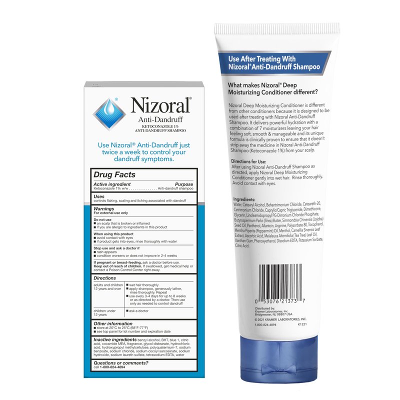 Nizoral Anti-Dandruff Shampoo, 7 Oz + Deep Moisturizing Conditioner, 9.4 Oz Bundle