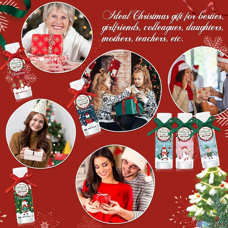 Christmas Hand Cream Gift Set - 48 Travel Size Moisturizing Lotions for Women | Perfect for Party Favors & Stocking Stuffers