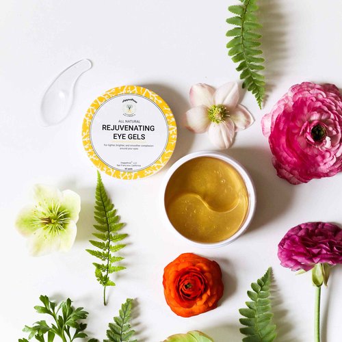 Doppeltree All Natural Caffeine Under Eye Patches & Hydrogel Masks (60 Pads) - Anti Aging Treatment for Crow Feet, Puffiness, Wrinkles, Dark Circles- Formulated in San Francisco