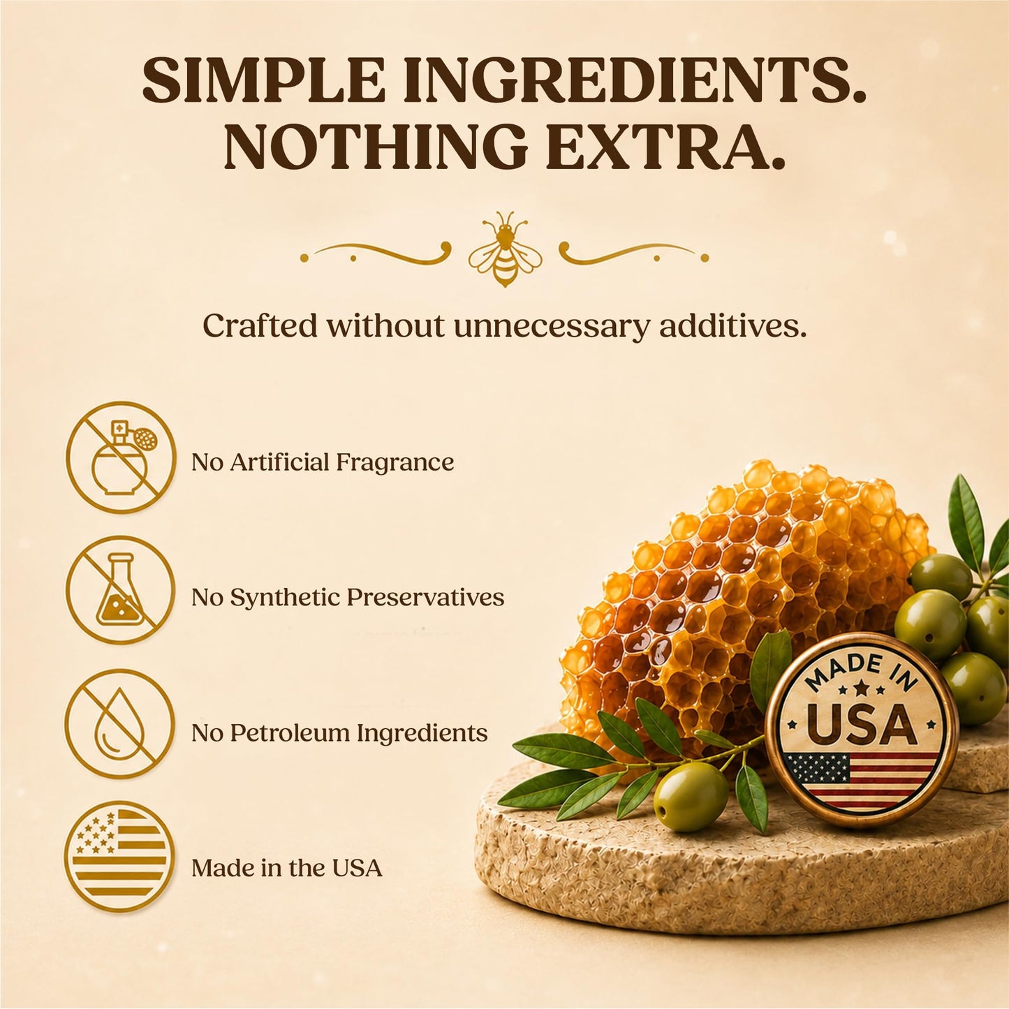 Sweet Bee Magic Organic Honey Bee Balm for Face, Skin & Body - All in One Honey Balm - Beeswax Body Moisturizer - All Natural Aid - 1 jar (4oz)