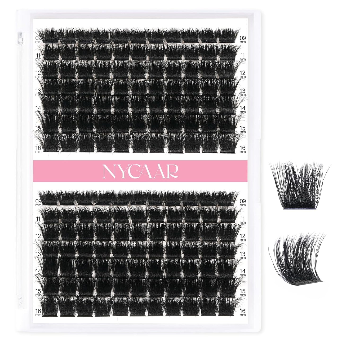 3D Effect Lash Clusters - Fluffy Wispy Individual Lashes | 154pcs 200D D Curl 9-16mm DIY Extensions