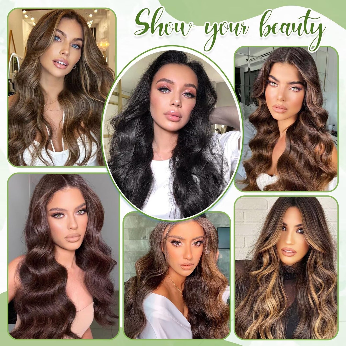 Dark Brown Clip in Hair Extensions Real Human Hair 16inch 8pcs/65g Lightweight Straight Remy Human Hair Clip in Extensions for Women Dark Brown Seamless Human Hair Extensions Clip ins Double Weft