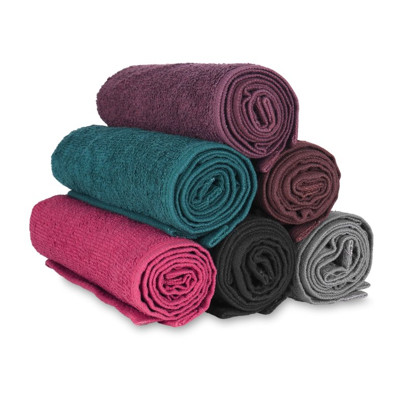 Arkwright Bleach Resistant Salon Towels 12 Pack - 100% Cotton Hair Towels, Soft, Absorbent, Quick Dry Spa & Barber Towels for Hair Stylist, Nail Salon & Esthetician, 16 x 27, Black