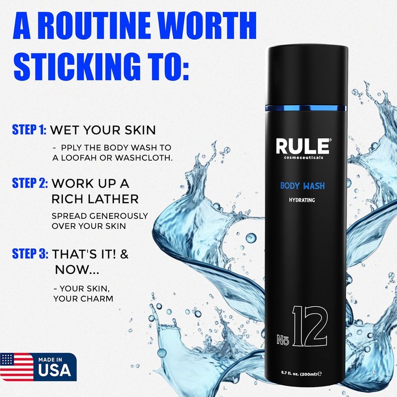 Men's Body Wash - Hydrating Shower Gel with Shea Butter & Aloe Vera | 200 mL