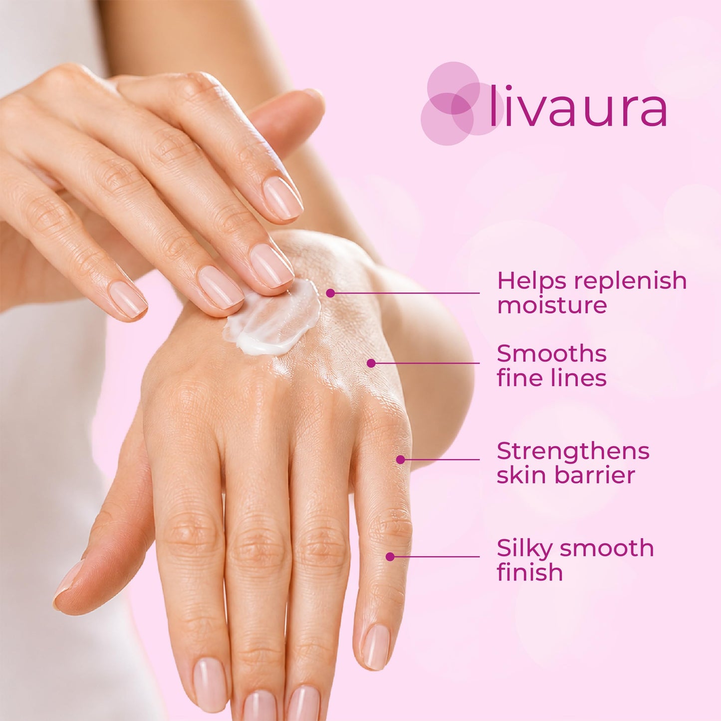 LIVAURA Retinol Anti-Aging Hand Cream – Moisturizing Hand Lotion for Dry Cracked Hands, Non Greasy Moisturizer for Women & Men, Travel Size Hands Cream for Daily Care, For Dry Hands