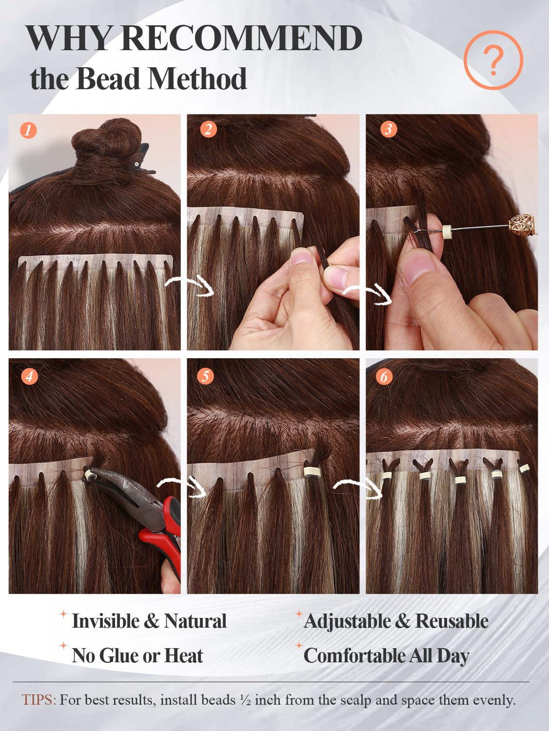Remy Human Hair Extensions - Micro Bead OVO Weft | Highlight Blonde 9A/P60, 14 Inch (30g, 4 Pcs)