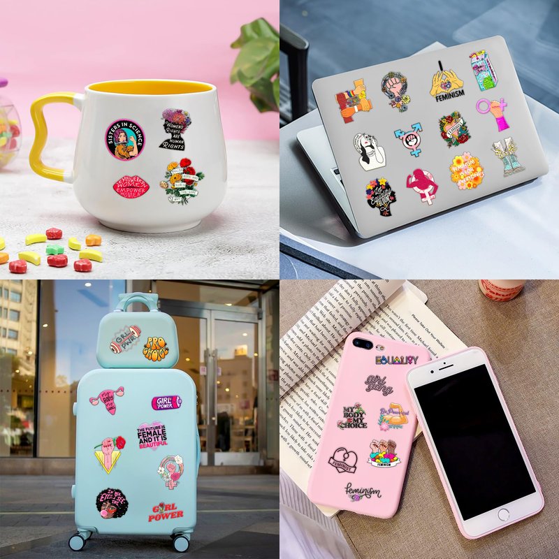 96PCS Funny Girly Feminist Temporary Tattoos Birthday Party Decorations Supplies Favors Decor Women Power Rights Gender Equality Tattoo Stickers Gifts For Adults Kids Girls Boys School Prizes Carnival