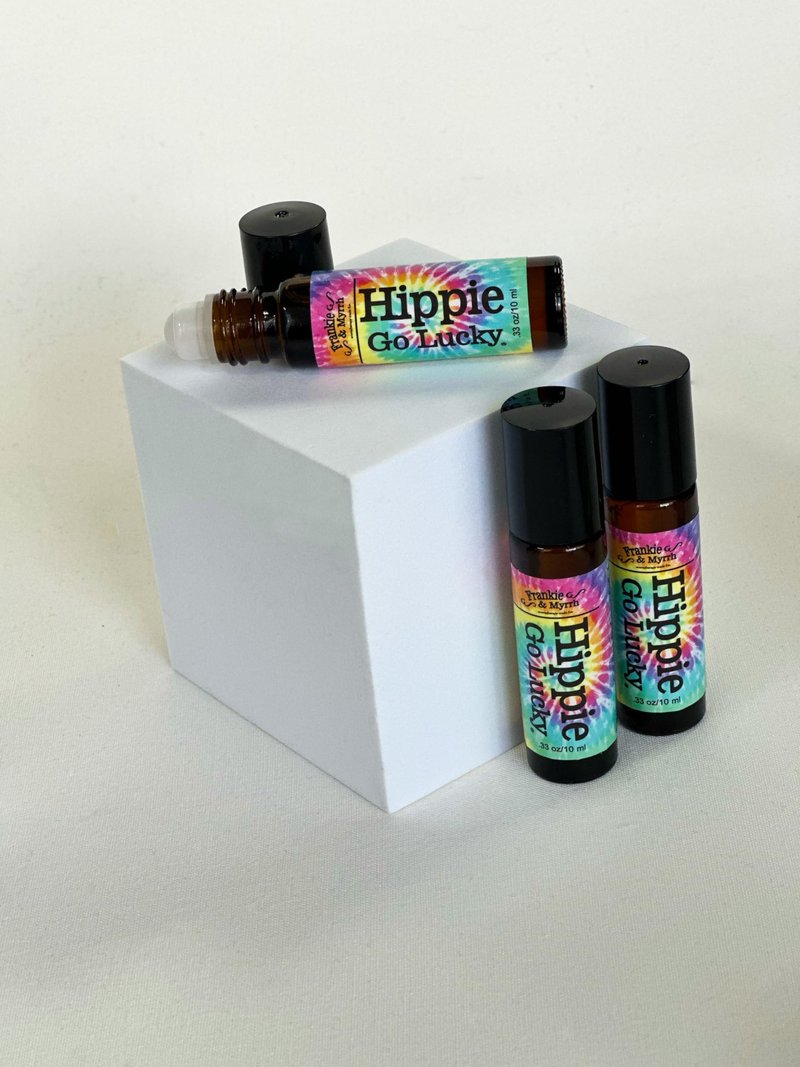 Frankie & Myrrh Hippie Go Lucky | Patchouli Grapefruit Essential Oil Roll-On Natural Cologne/Perfume | Aromatherapy Roller for Energy and Relaxation