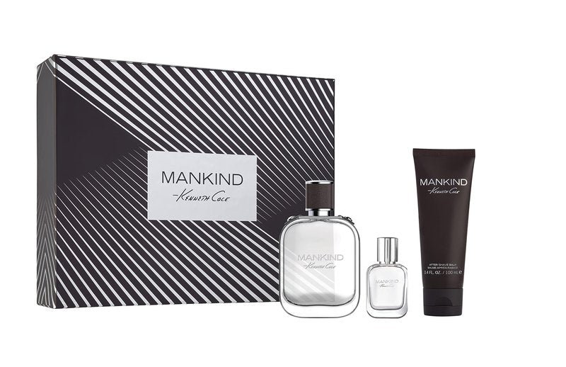 Kenneth Cole Mankind Eau de Toilette 3PC Gift Set, Cologne for Men + After Shave Balm, Aromatic Woody Fragrance, Notes of Cardamom, Cedarwood, Sandalwood, Oak Moss, Modern + Masculine Scent
