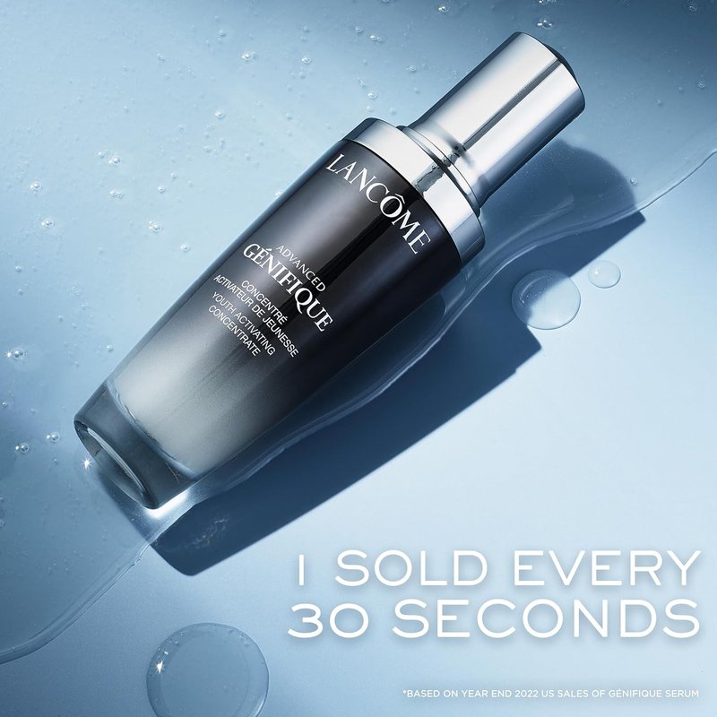 Lancôme Advanced Génifique Face Serum - Anti-Aging Radiance Booster with Bifidus Prebiotic & Vitamin Cg | Hydrating & Plumping 1 oz