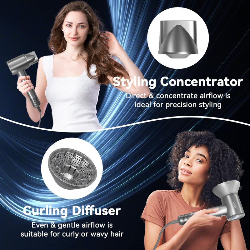 High Speed Hair Blow Dryer|Professional Salon Grade Air Speed, Negative Ion Hair Care|Quiet Design|Suitable for Thick Hair/Styling, Long Motor Lifespan
