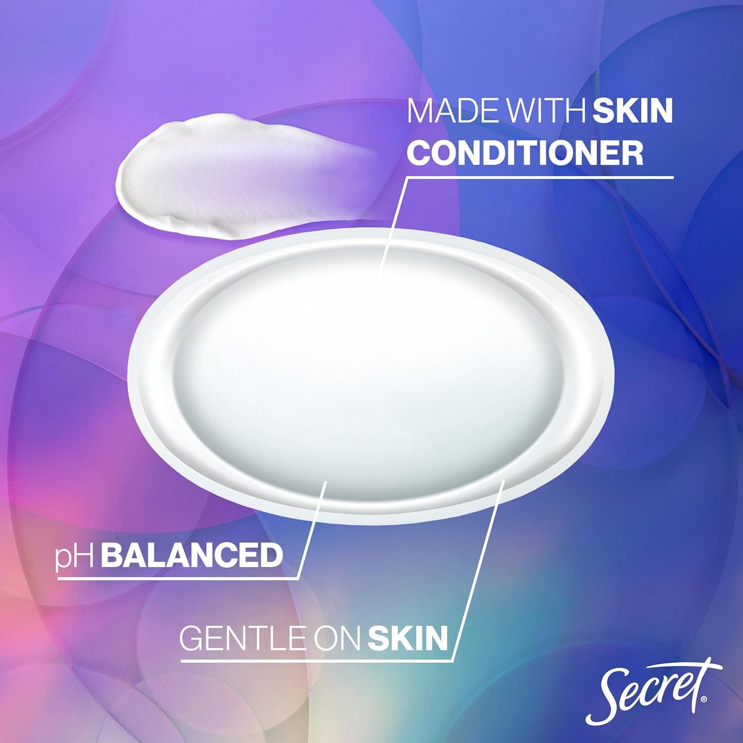 Secret Fresh Antiperspirant Deodorant for Women, 72hr Breathable Sweat & Odor Protection, Instant Freshness & Gentle, PH Balancing Minerals, Invisible Solid, Sweet Nectarine Scent, 2.6 oz