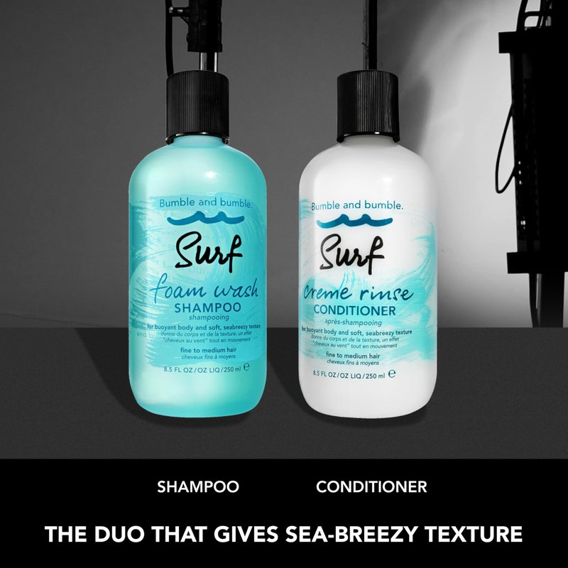 Bumble and bumble. Surf Foam Wash Texturizing Shampoo | Adds Lightweight Seabreezy Texture and Volume | For Fine to Medium Wavy, Straight, 8.5 Fl Oz