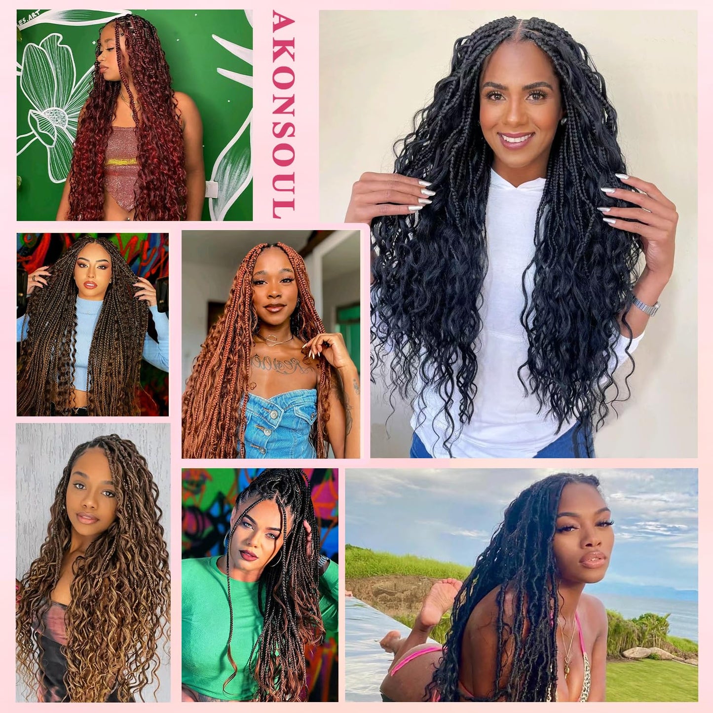 Human Braiding Hair - Deep Wave Bulk 3 Bundles 14 Inch Brazilian Virgin Curly Extensions | Perfect for Boho Braids