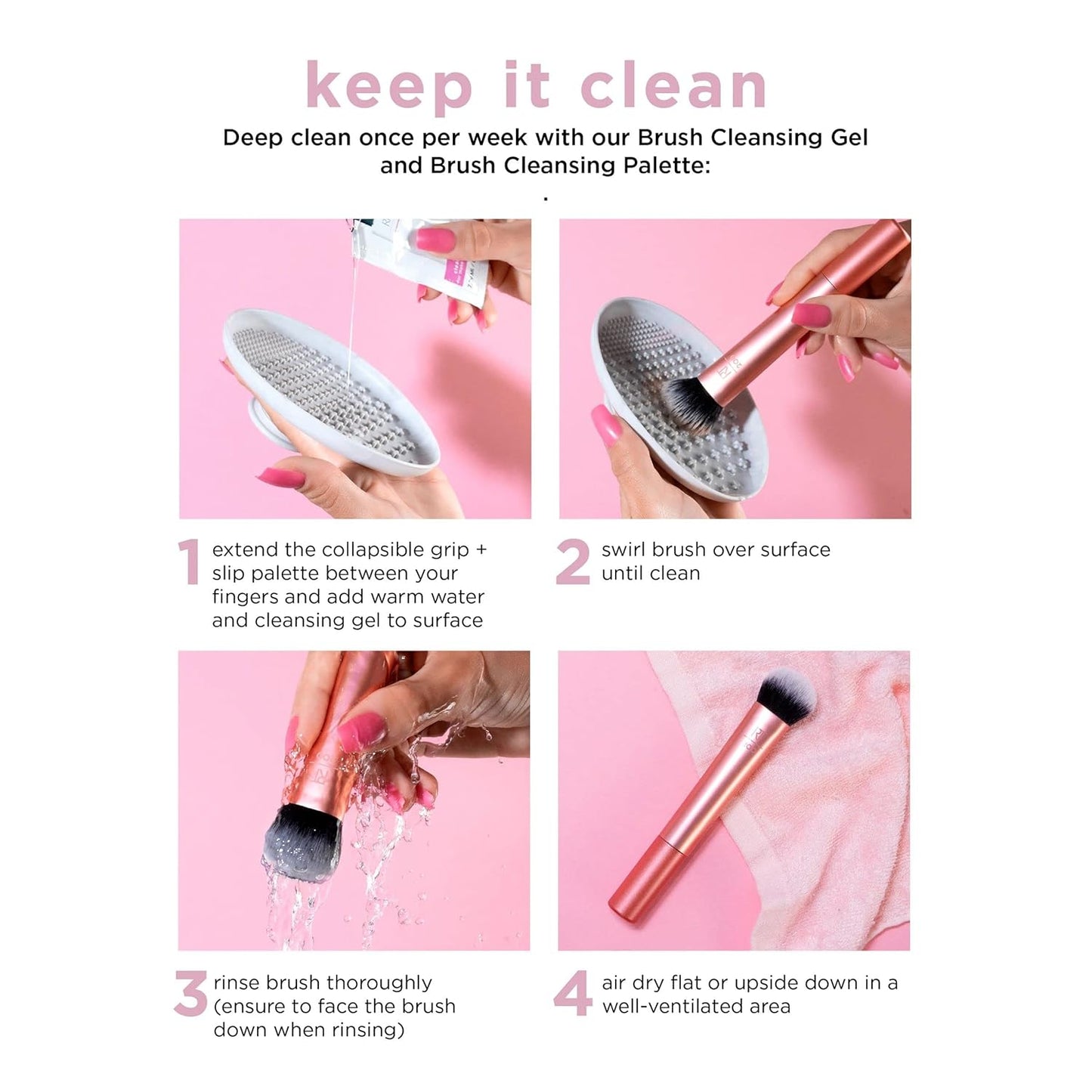 Real Techniques Brightening Concealer Makeup Brush, Viral Kitten Paw Brush Conceals Under Eyes, & Imperfections, Cover Dark Circles, For Brightener & Concealer, RT 242 Brush, Cruelty-Free, 1 Count