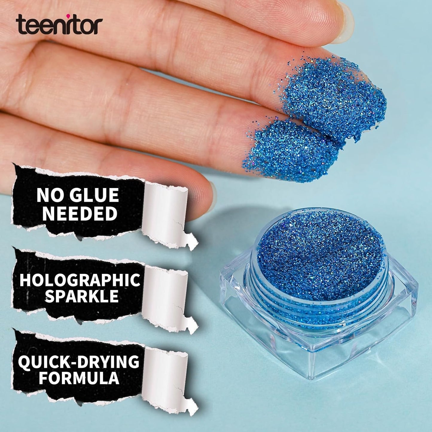 Teenitor Face Glitter Body Glitter, Clear White Body Glitter Gel, Hair Glitter Gel, 6 Shapes Rave Glitter, Mermaid Sequins Makeup Glitters Face Paint, Chunky Sparkling Glitter Gel for Women