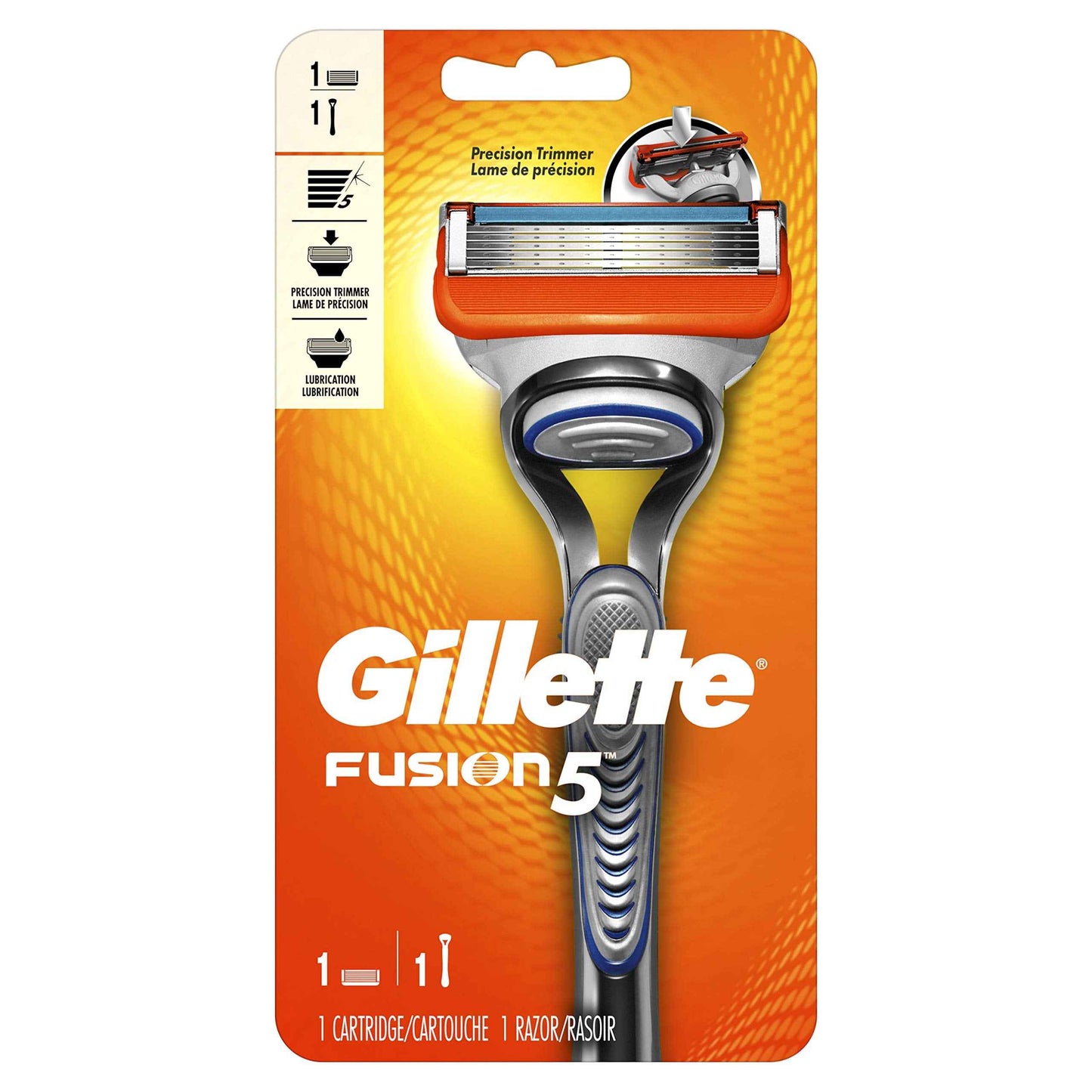 Gillette Fusion5 Men’s Razor Handle + 1 Blade Refill (Pack of 2)