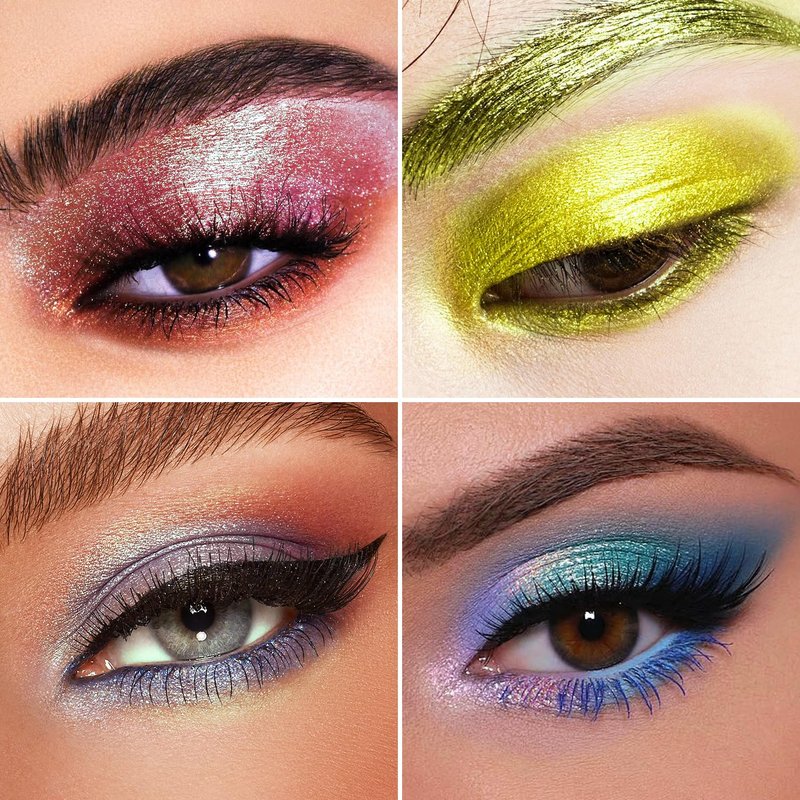 SZDYM Chameleon Multichrome Eyeshadows,1 Pot=3 Shifting Colors, Single Eyeshadow Pot,Vegan Neon-Rainbow Shift,Pure Mineral Pigments, Long-Lasting Silk Glide,Smooth and Highly Pigmented shade