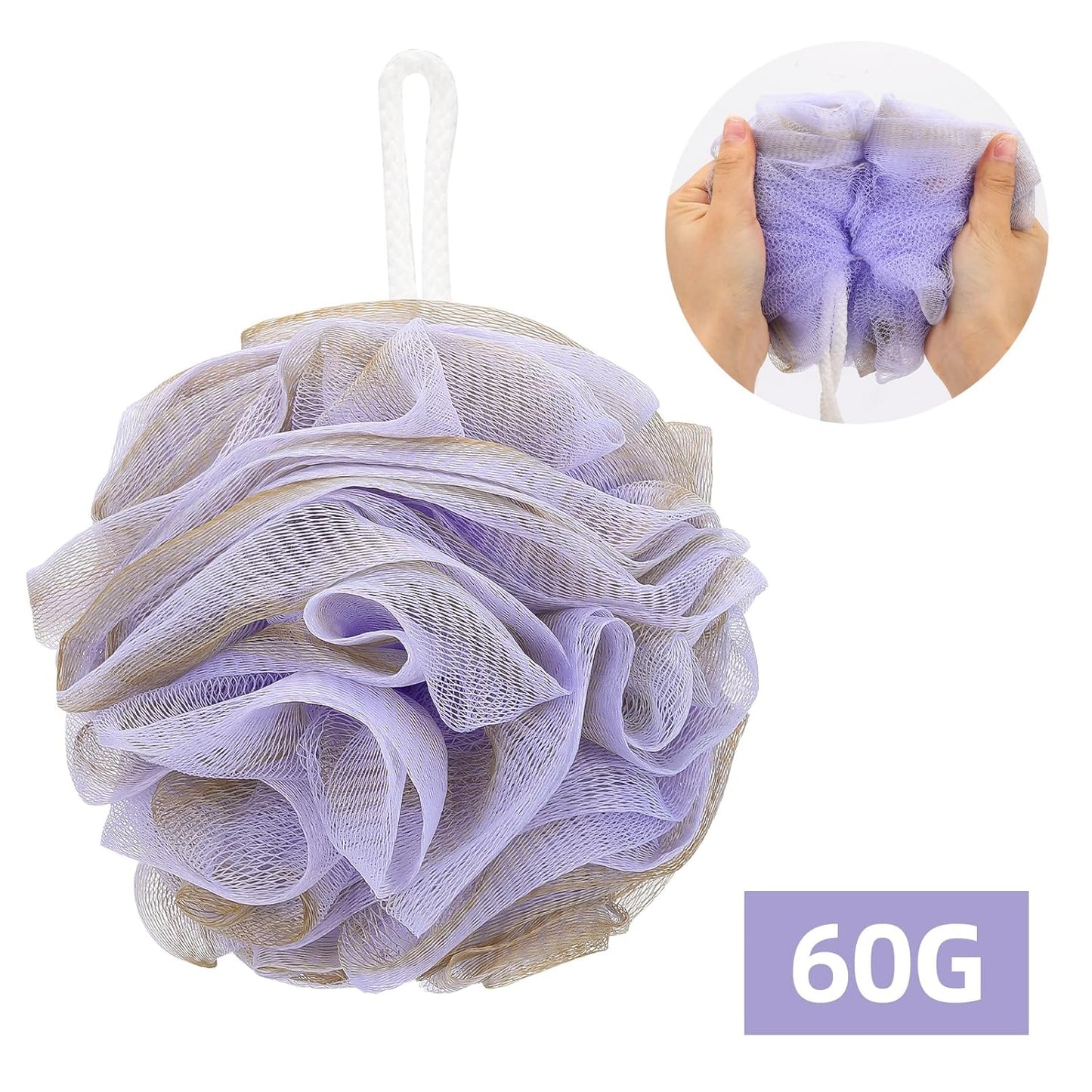 Bath Loofah Shower Sponge Pouf Body Scrubber Exfoliator Scrubber Ball (Set of 6)