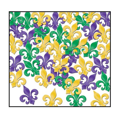 Fanci-Fetti Fleur De Lis (gold, green, purple) Party Accessory (1 count) (1 Oz/Pkg)