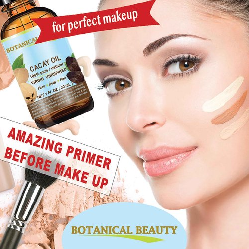 Botanical Beauty CACAY OIL 100% Pure Natural Virgin Unrefined Cold-pressed carrier oil WILD GROW 0.5 Fl oz 15 ml For Face, Skin, Body, Hair. Anti Wrinkle Face Oil Natural Retinol Vitamin A, Vitamin E