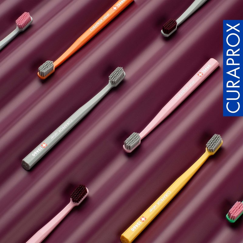 Curaprox CS 12460 Velvet Soft Toothbrush – Sensitive Gum Care | Ultra-Gentle Cleaning with 12,460 Filaments | Single Pack, Random Color