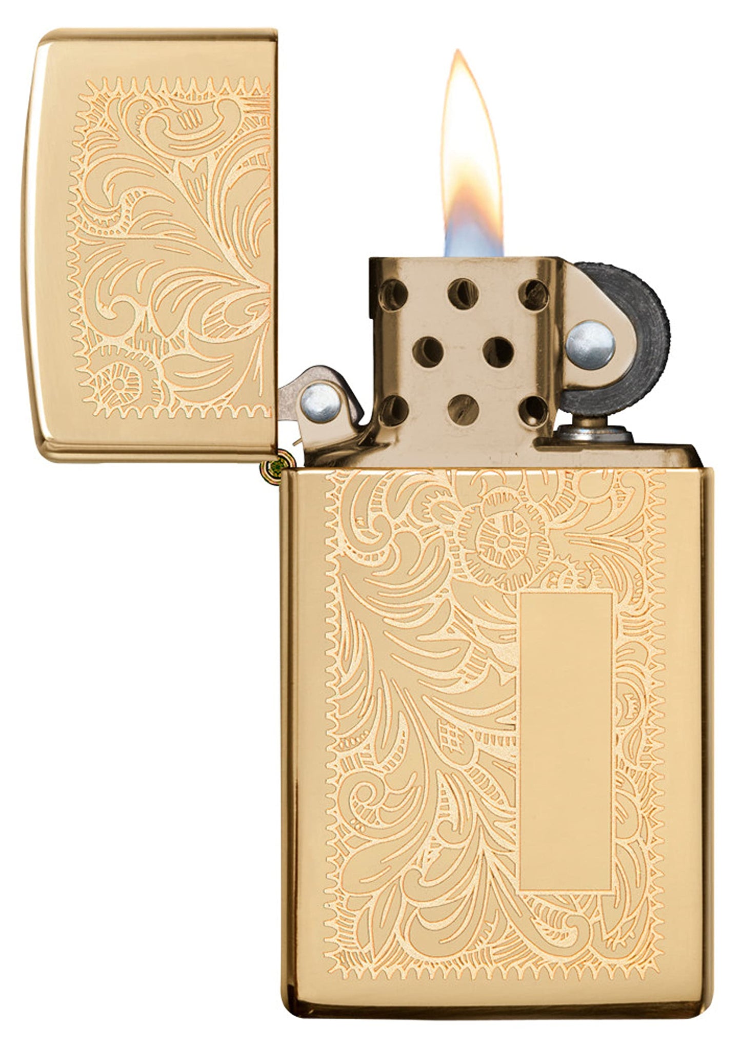 Zippo Venetian Slim High Polish Brass Pocket Lighter