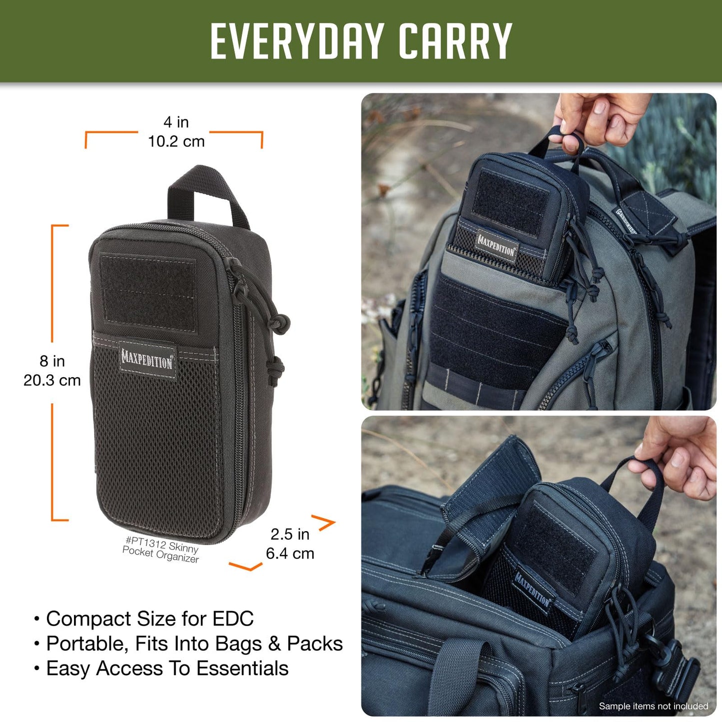 MAXPEDITION Skinny Pocket Organizer (Black)