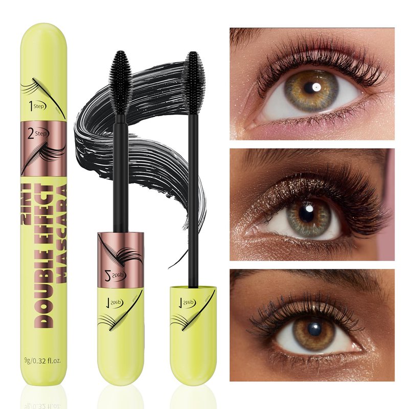 Black Tubing Mascara for Volume and Length - Waterproof, Washable, No Smudge, Full and Soft Formula with Prime Lash Care(Black*1)