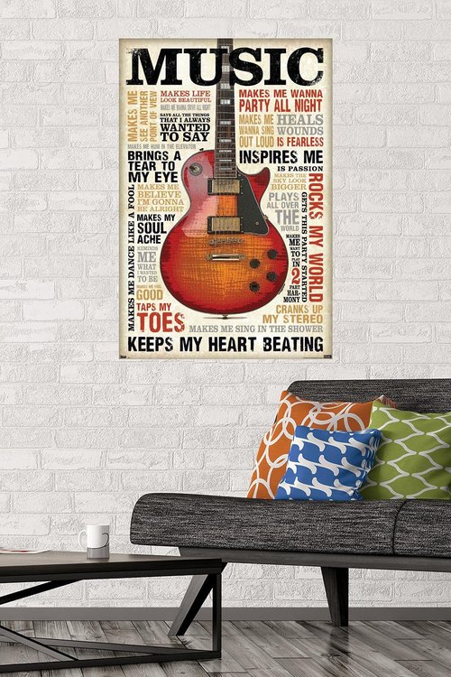 Trends International Music Inspires Me Wall Poster, 22.375" x 34", Unframed Version