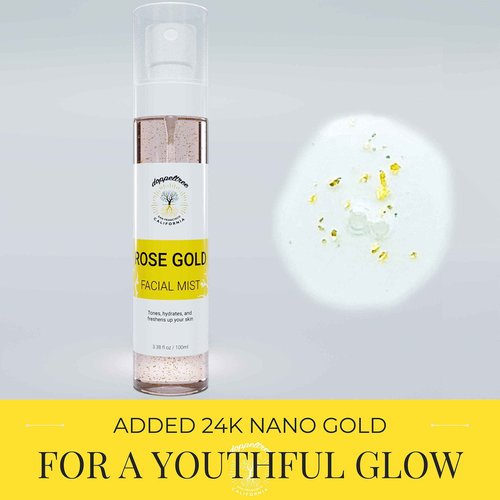 Hydrating Facial Spray Toner with Rosewater, Hyaluronic Acid, Rosehip Seed Oil and Aloe Vera - Mist for Face by Doppeltree - Formulated in San Francisco