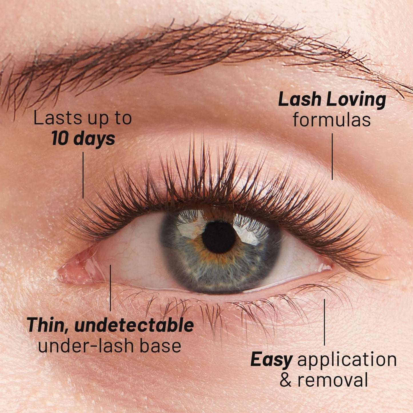 Lilac St - Originals Starter Kit - Includes Natural Faux Eyelash Clusters (10mm & 12mm), Clear Lash Glue, & Lash Applicator - Lightweight & Lifelike - Lasts 10 Days - Cruelty Free, Vegan - 20 Lashes