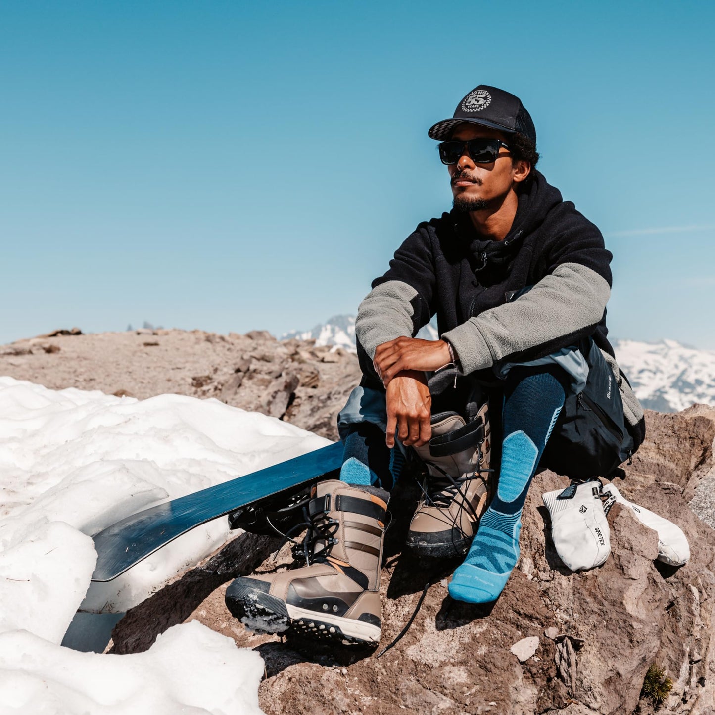 Darn Tough Snow Socks for Men - Lightweight RFL Over-the-Calf Ski & Snowboard Socks, Merino Wool Hiking Socks for Men, Breathable Boot Socks for Men, Moisture Wicking Wool Socks - Cobalt, X-Large