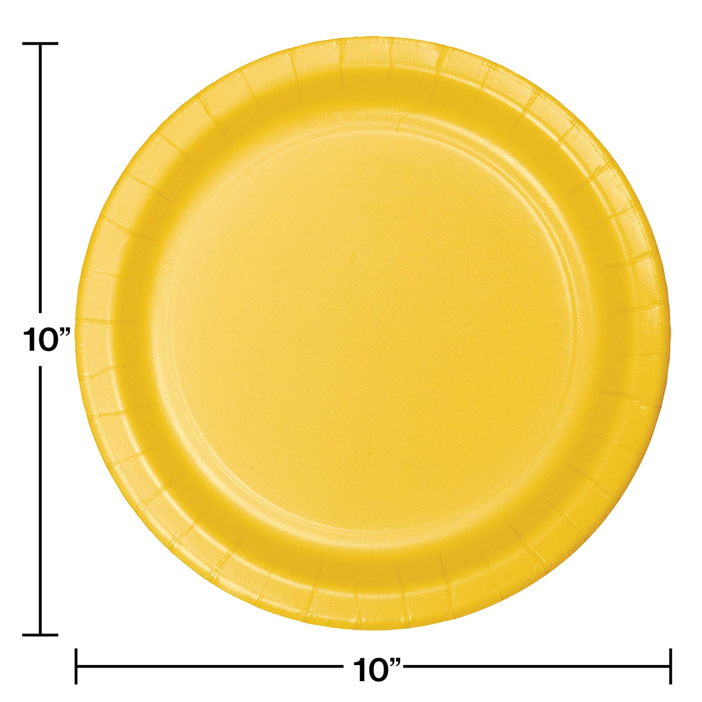 Creative Converting Touch of Color 24 Count Paper Banquet Plates, School Bus Yellow
