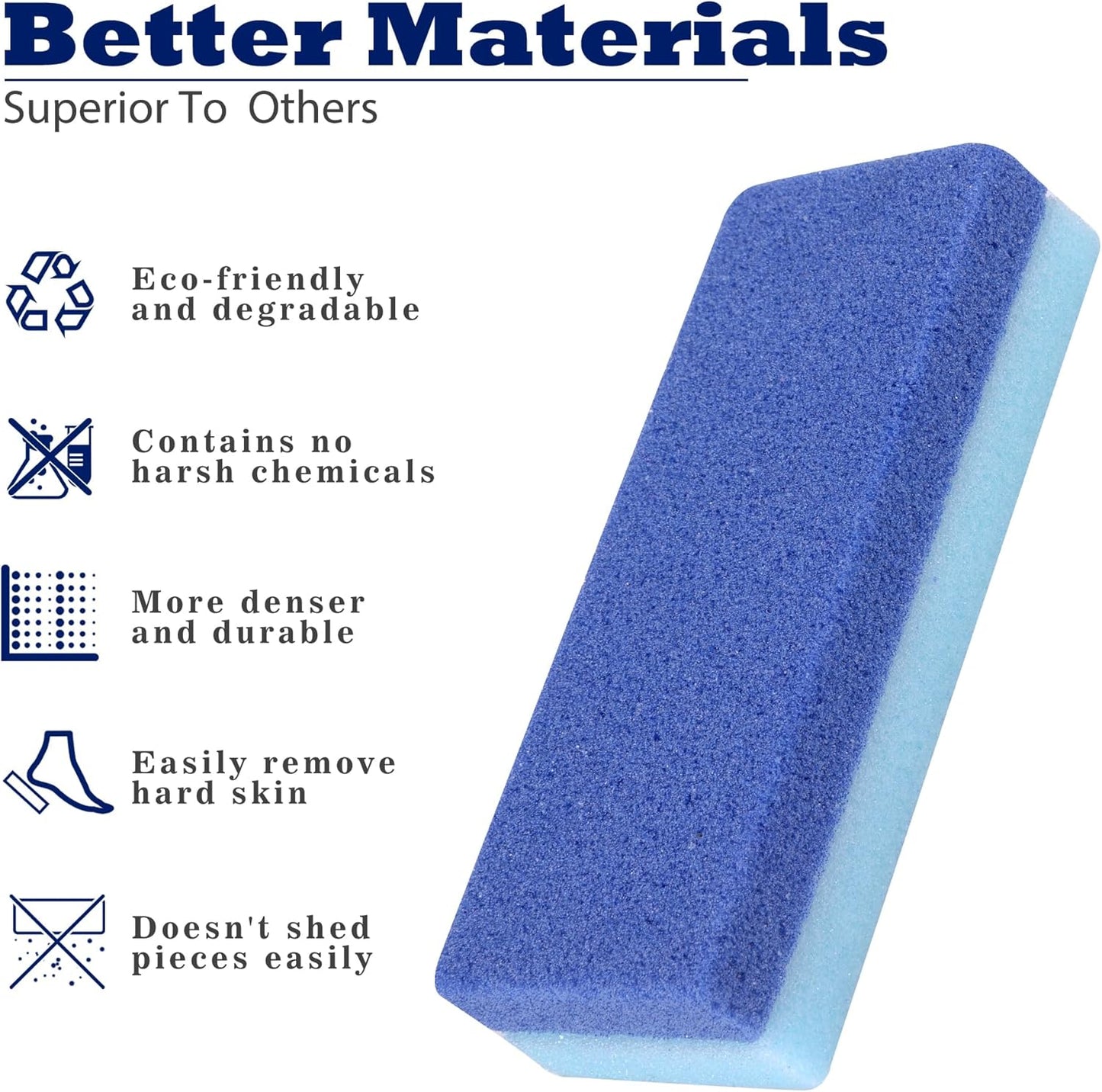 6 Pack Foot Pumice Stone for Feet Callus Remover, EWAGOA Pedicure Tools for Feet, Foot Exfoliator and Foot Scrubber Dead Skin Remover Cracked Heel Repair (6-Blue)