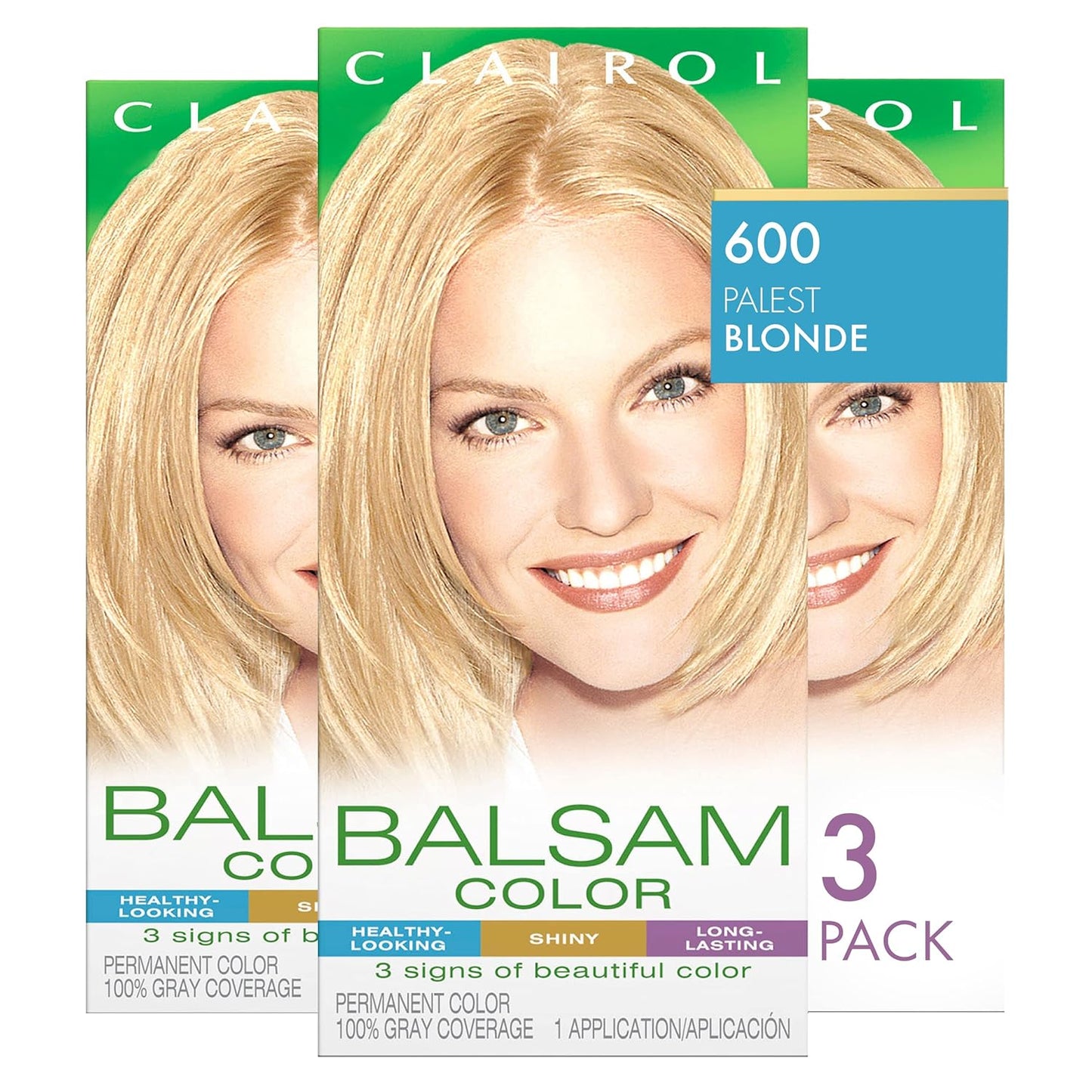 Clairol Balsam Permanent Hair Dye, 618 Black Hair Color, Pack of 1