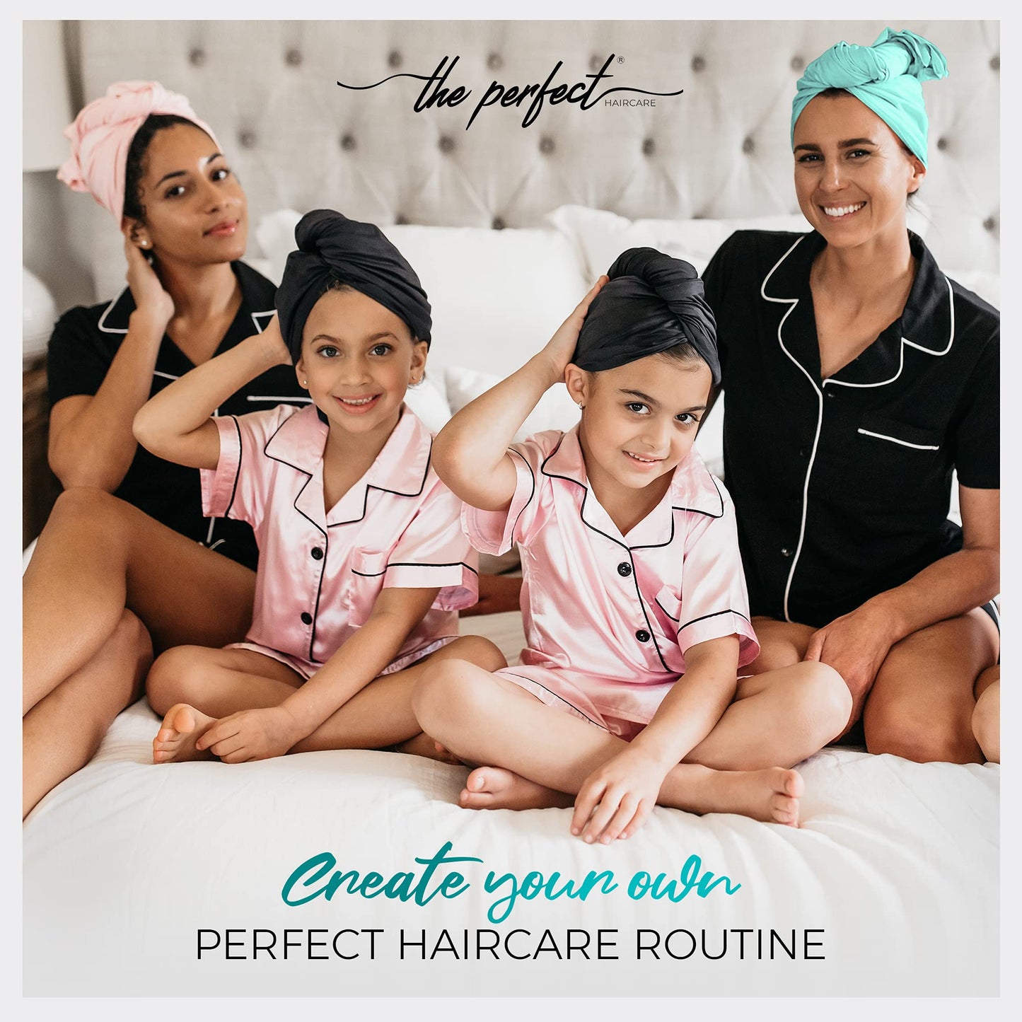 Microfiber Hair Towel Wrap for Women – Large Fast Drying Hair Towel with Patented Clip – Anti-Frizz, Super Absorbent, Silky Smooth Microfiber – Plopping Hair Wrap for Curly, Wavy & Straight Hair