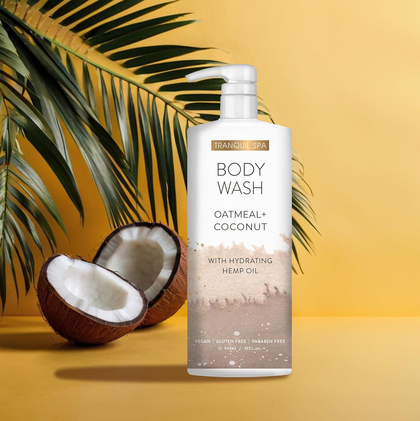 Tranquil Spa Body Wash Duo - Aloe Vera & Cucumber, Oatmeal & Coconut | 32oz Bottles