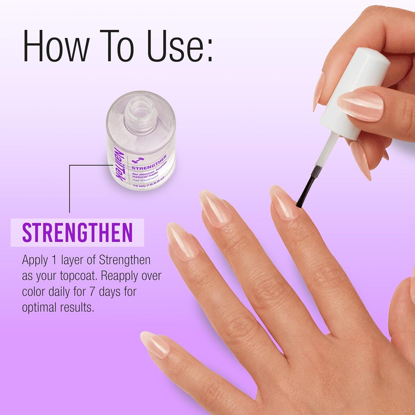 Nail Tek Formula 4 Xtra Nail Strengthener - Protein-Enriched Repair Treatment for Weak Nails | 0.5 fl oz