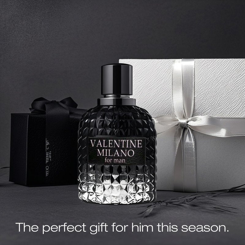 A CENTER Men's Cologne Gift Set Include Valentine Milano,Valentine,Choco Musk & Valencia UOMO Fantasy | Vanilla Bourbon, Leather & Amber Floral Fragrance | Luxury Eau de Toilette