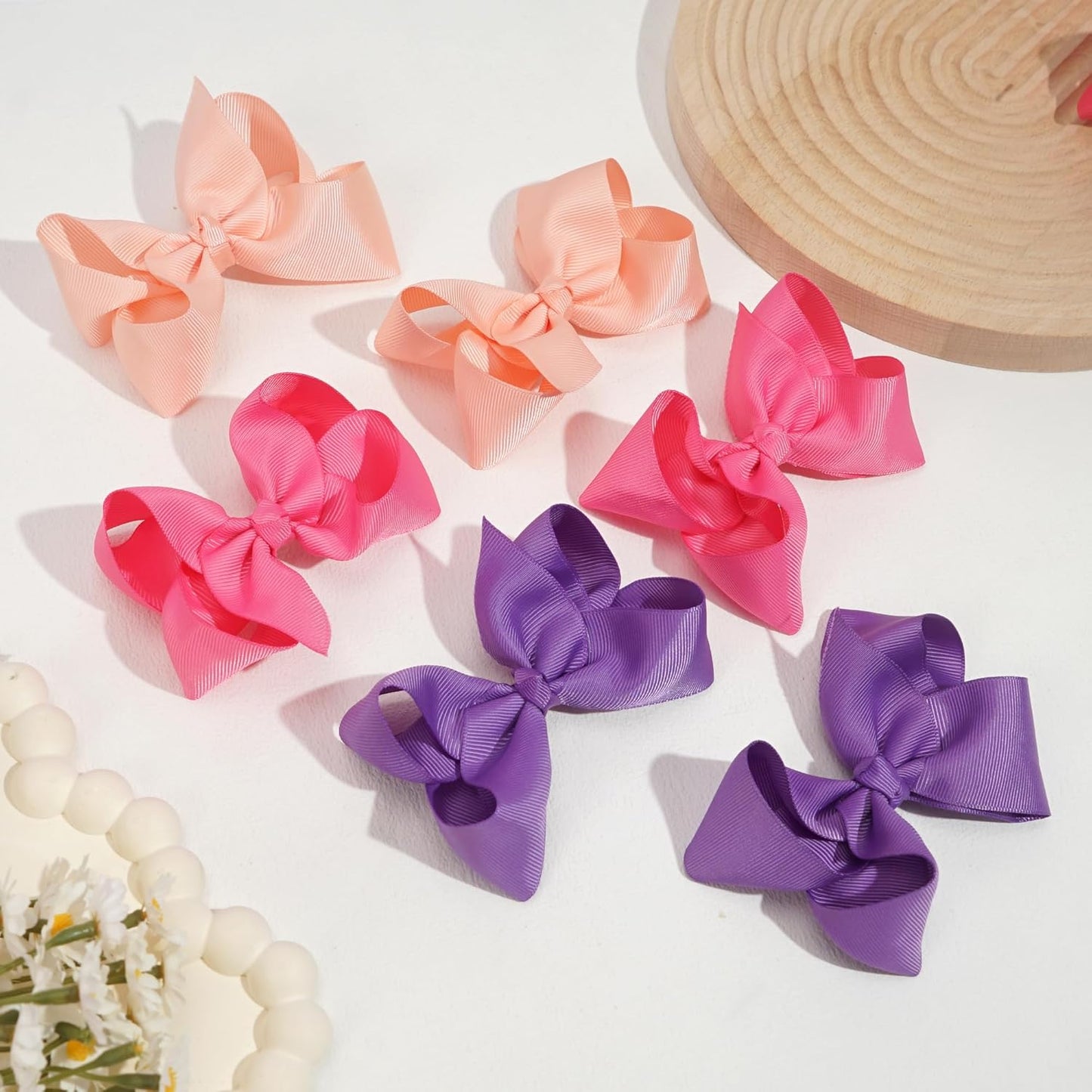 40Pcs 3 inch Hair Bows for Girls Grosgrain Ribbon Toddler Back to School Hair Accessories with Alligator Clips for Baby Girls Kids in Pairs