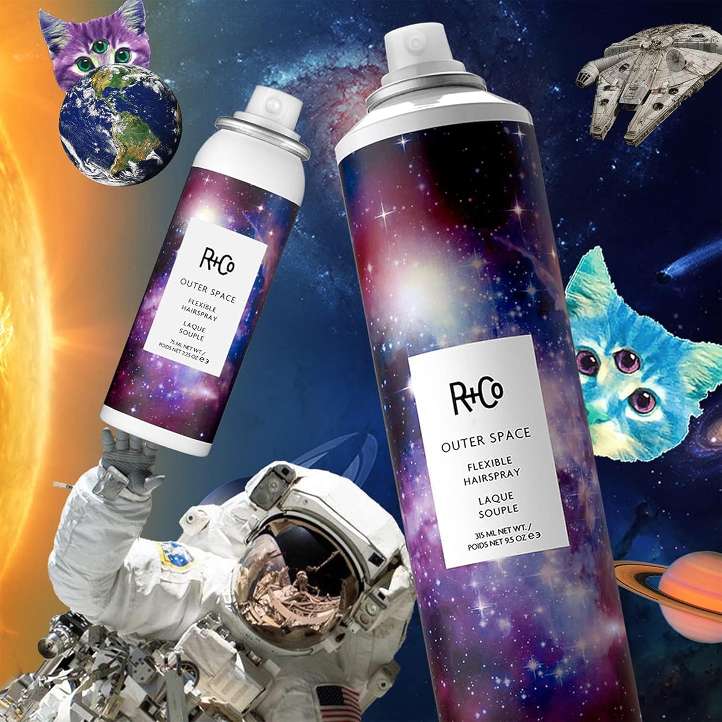 R+Co OUTER SPACE Flexible Hairspray - Light Hold, Long-Lasting Shine & Flexibility | All Hair Types