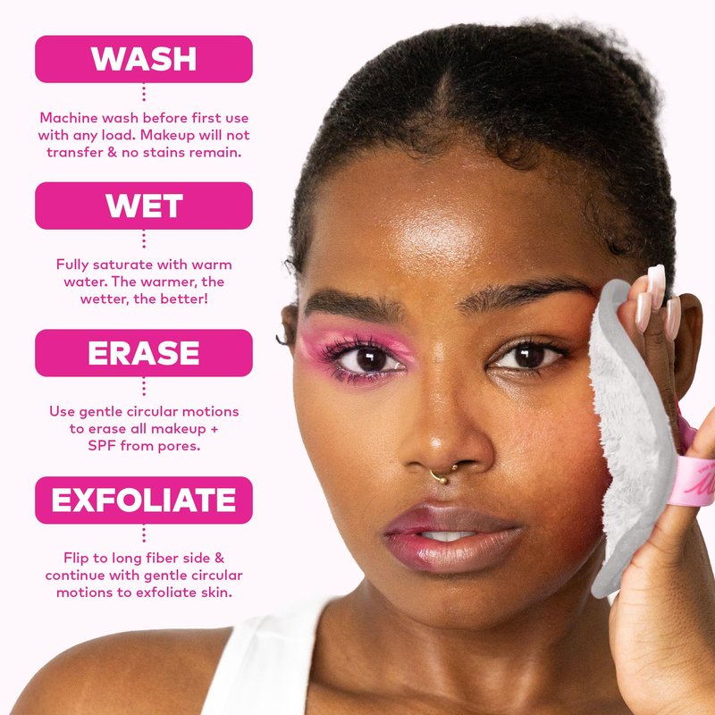 The Original Makeup Eraser 7-Day Set, Erase All Makeup with Just Water, Including Waterproof Mascara, Eyeliner, Foundation, Lipstick, Sunscreen, and More! Garden Fairies, 7ct.
