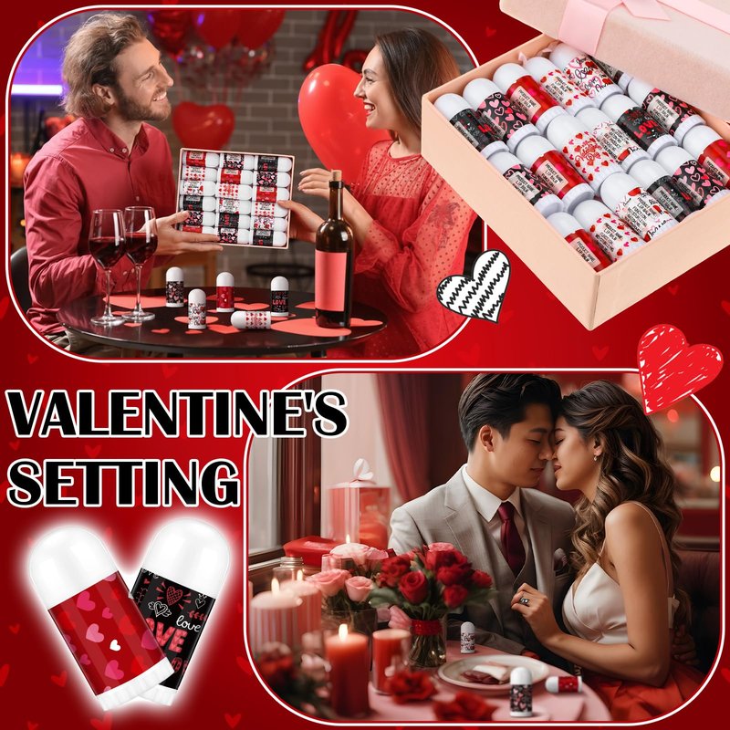 Swiffen 50 Pack Valentine's Lip Balms Gifts Bulk for Women Galentine's Day Party Supplies Basket Stuffers Heart Moisturizing Lip Balm Gifts for Her Teachers Staff Coworkers (Classic)